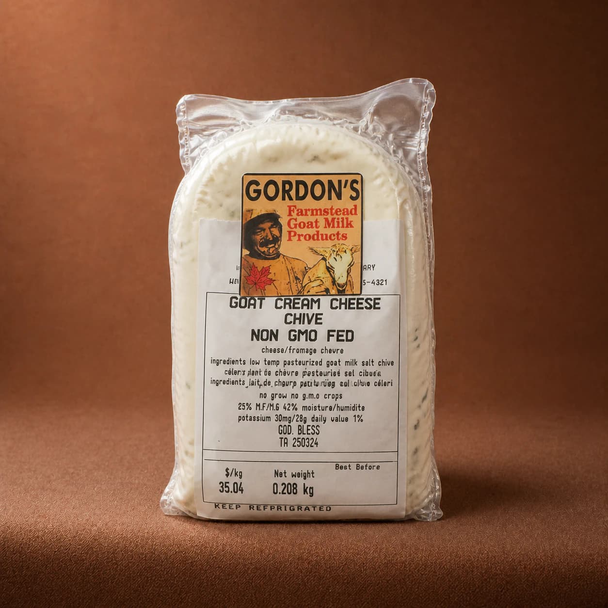 Goat Cream Cheese Chive - Gordons Goat Cheese