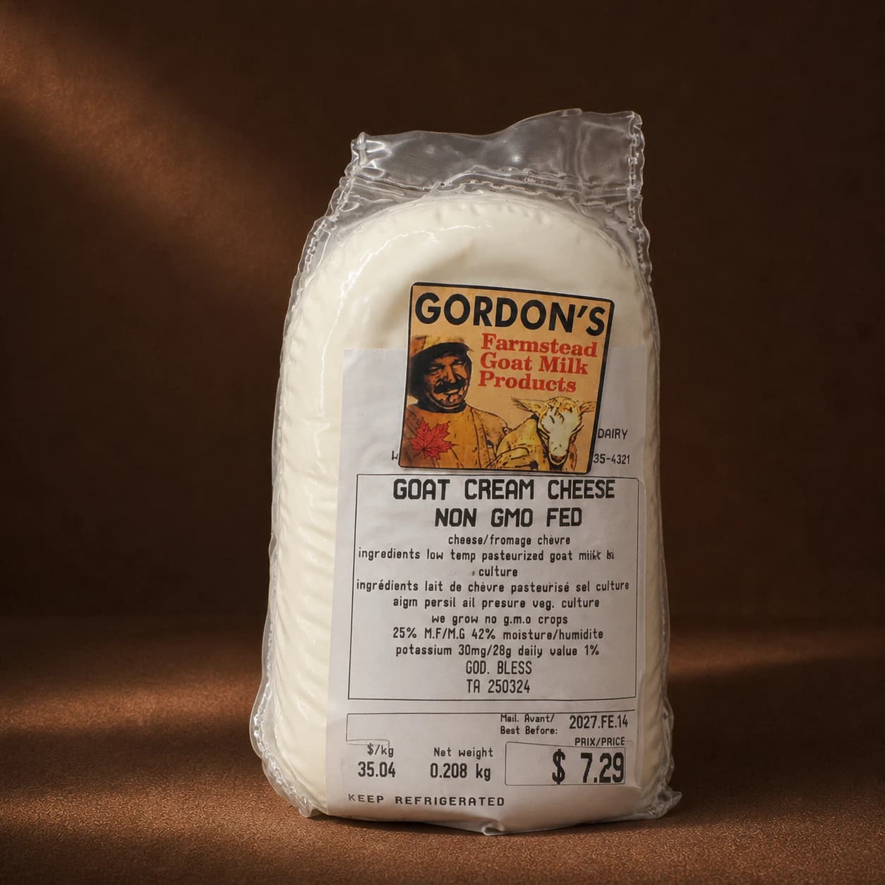 plain goat cream cheese - Gordons Goat Cheese