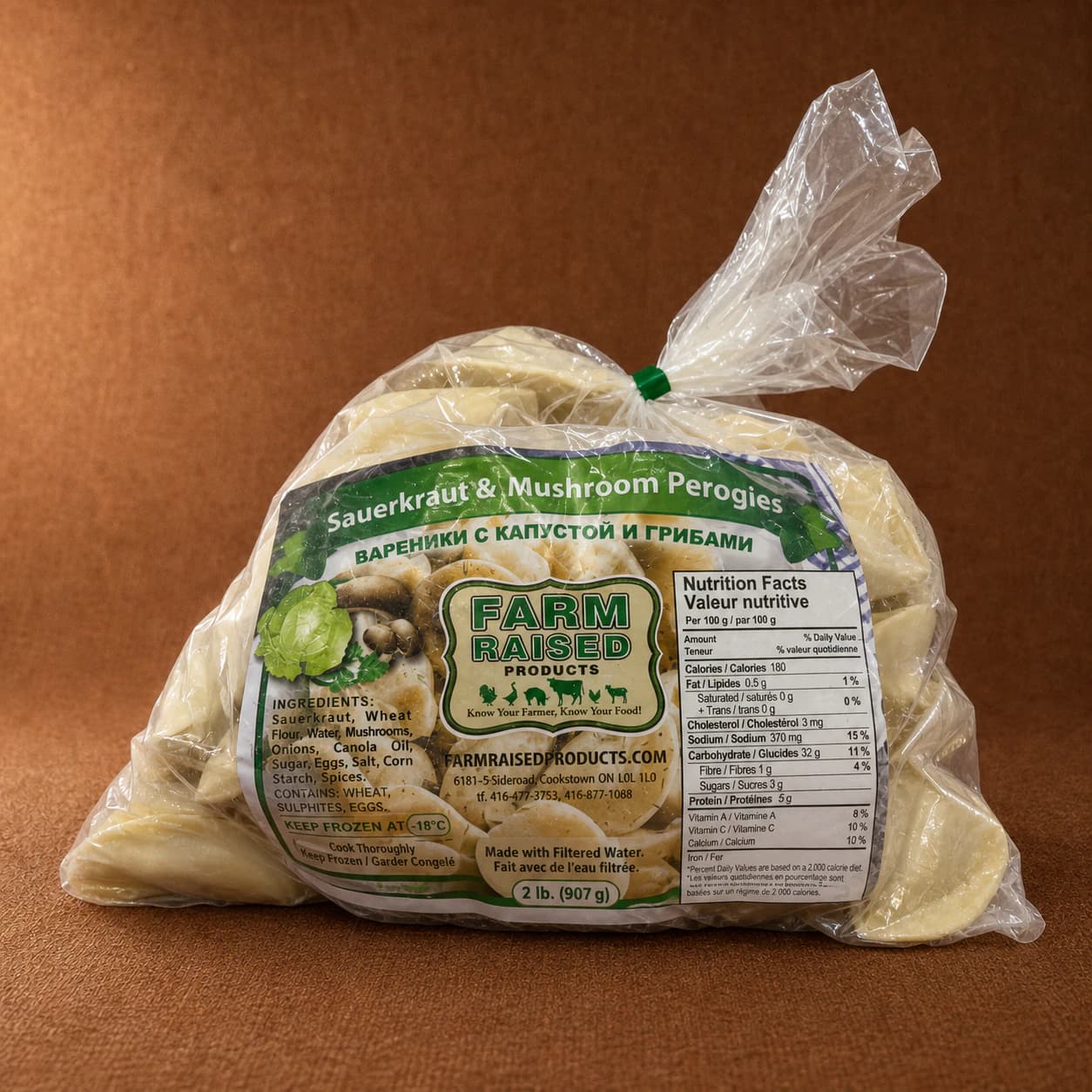 Sauerkraut Mushroom Pierogies