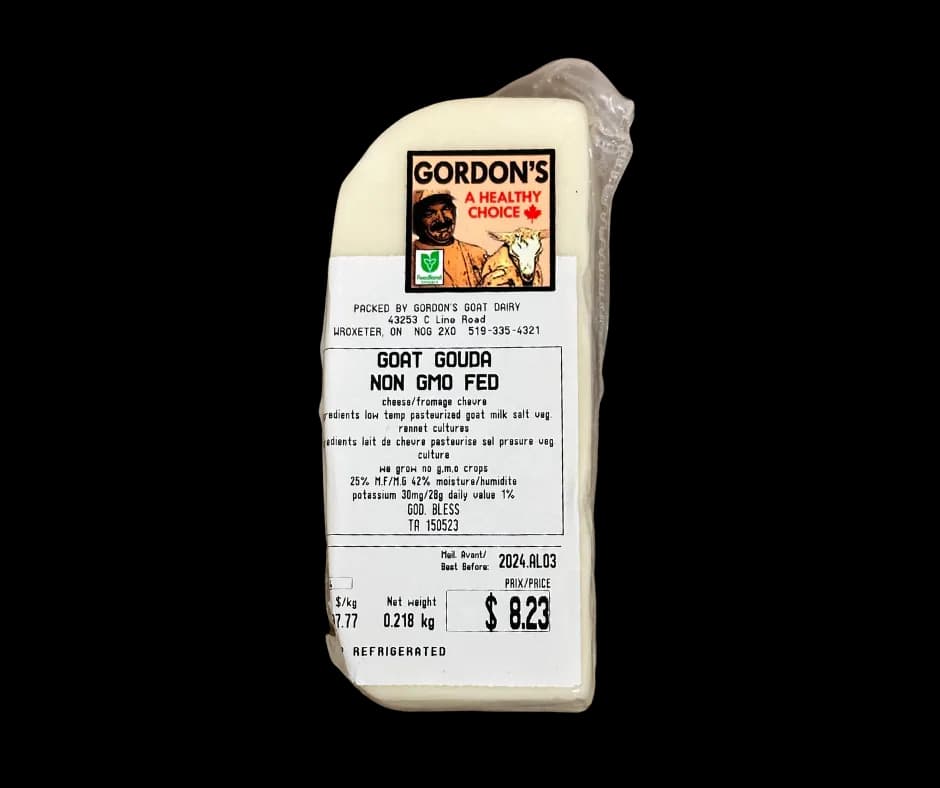Gouda- Gordons Goat Cheese - alternate view