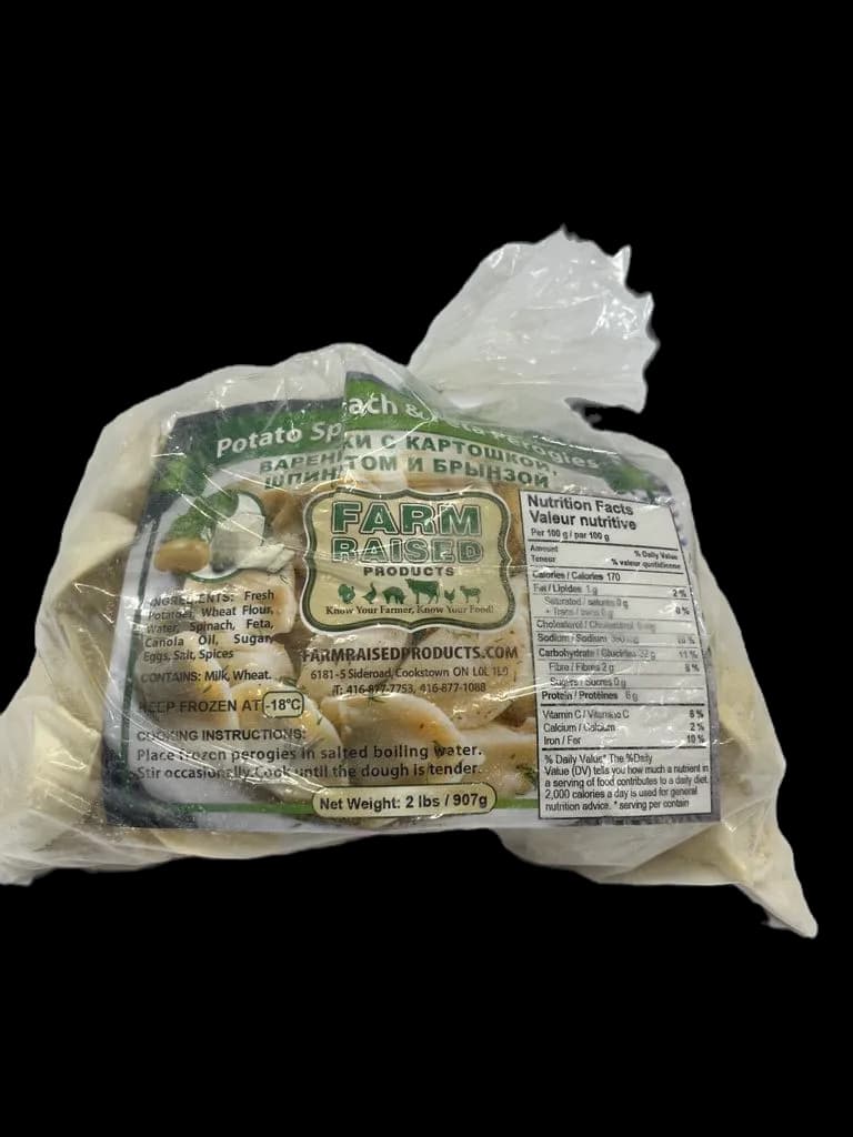 Potato Spinach and Feta Pierogies