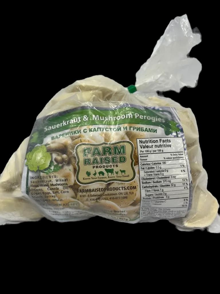 Sauerkraut Mushroom Pierogies